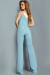 Jovani 08011 Crepe One Shoulder Sleeveless Plain Jumpsuit