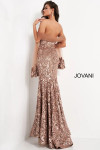 Jovani 05054 Lace Embellished Sequins Sweetheart Neck Dress