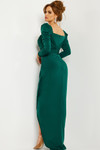 Jovani 09763 Jersey Sweetheart Neck Long Sleeves Fitted Gown