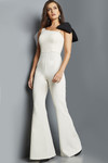 Jovani 22589 Crepe Asymmetric Neck Sleeveless Jumpsuit