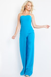 Jovani 23082 Crepe Strapless Sleeveless Simple Jumpsuit