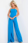 Jovani 23082 Crepe Strapless Sleeveless Simple Jumpsuit