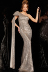 Jovani 23355 Embellished Stretch Sequin One Shoulder Gown