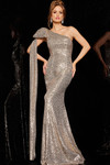 Jovani 23355 Embellished Stretch Sequin One Shoulder Gown