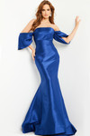 Jovani 23398 Mikado Off the Shoulder Short Sleeves Dress