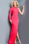 Jovani 23831 Heavy Jersey One-Shoulder High Neck Dress
