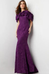 Jovani 23847 Textured Jacquard Off Shoulder Strapless Gown