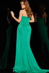 Jovani 24015 Sweetheart Neckline Strapless Ruched Long Gown