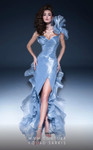 MNM Couture 2788 Organza Sweetheart Neck Ruffles Long Dress