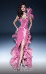 MNM Couture 2788 Organza Sweetheart Neck Ruffles Long Dress