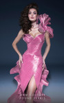 MNM Couture 2788 Organza Sweetheart Neck Ruffles Long Dress