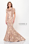 Ivonne D by Mon Cheri ID6204 Brocade Bateau Neckline Gown