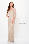 Ivonne D by Mon Cheri ID6211 Beaded Sequins V-Neck Dress