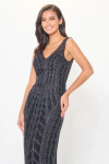 Ivonne D by Mon Cheri ID6211 Beaded Sequins V-Neck Dress
