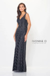 Ivonne D by Mon Cheri ID6211 Beaded Sequins V-Neck Dress
