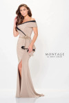 Montage by Mon Cheri M902 Crepe Off-Shoulder Long Dress