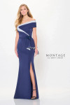 Montage by Mon Cheri M902 Crepe Off-Shoulder Long Dress