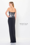Montage by Mon Cheri M908 Allover Lace Strapless Long Dress