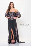 Montage by Mon Cheri M908 Allover Lace Strapless Long Dress