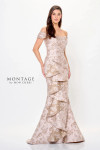 Montage by Mon Cheri M905 Brocade Off-Shoulder Long Dress