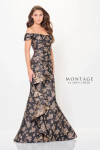 Montage by Mon Cheri M905 Brocade Off-Shoulder Long Dress