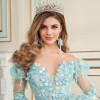 Princesa by Ariana Vara PR30174 Sequin Tulle Long Ball Gown