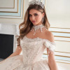 Princesa by Ariana Vara PR70102 Mesh Off-Shoulder Ball Gown