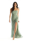 Morilee Bridesmaid 31236 Chiffon Strapless Sheath Dress
