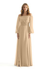 Morilee Bridesmaid 31238 Chiffon Bishop Sleeves A-Line Dress