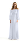 Morilee Bridesmaid 31238 Chiffon Bishop Sleeves A-Line Dress
