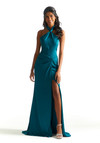 Morilee Bridesmaid 21842 Luxe Satin Halter Neck Dress
