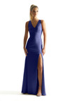 Morilee Bridesmaid 21857 Luxe Satin V-neck Sleeveless Dress