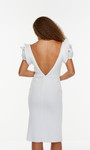 Alyce Paris 70024 Scuba Plunging Neck Straight Short Dress