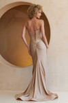 Amelia Couture AG0110 Glitter Jersey Strapless Corset Dress