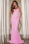 Jovani D5009 Sweetheart Lace Corset Bodice Gown