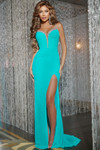 Jovani D5020 Spaghetti Strap Sleeveless Long Dress