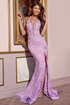 Jovani D5028 V-Neckline Sleeveless Long Dress