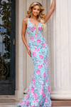 Jovani D5025 V-Neckline Sleeveless Long Dress