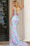 Jovani D5025 V-Neckline Sleeveless Long Dress