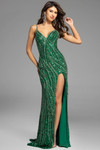Jovani 42176 Spaghetti Strap V-neckline Long Dress