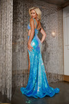 Jovani 40262 Illusion V-neck Sleeveless Long Dress