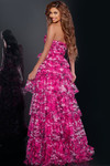 Jovani 40423 Cutout Straps Floral Print Long Dress