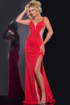 Jovani 42002 Spaghetti Strap V-neckline Long Dress