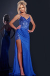 Jovani 43283 Spaghetti Strap V-neckline Long Dress