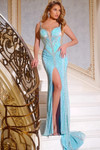 Jovani 43930 Illusion V-neck Sleeveless Long Dress