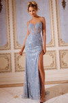 Jovani 43187 Illusion V-neck Sleeveless Long Dress