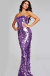 Jovani 42154 Straight Neck Strapless Long Dress
