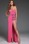 Jovani 44066 Strapless Sweetheart Neck High Slit Long Gown