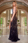 Jovani 40759 Wide V-Neckline Sleeveless Long Dress