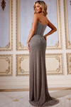 Jovani 43921 Illusion V-neck Strapless Long Dress
